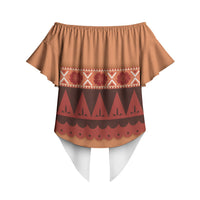 Polynesian Princess Inspired Cosplay Costume Off Shoulder Wrap Waist Top