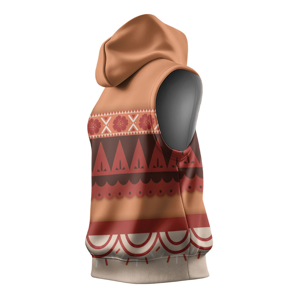 Polynesian Princess Inspired Cosplay Costume Sleeveless Hoodie