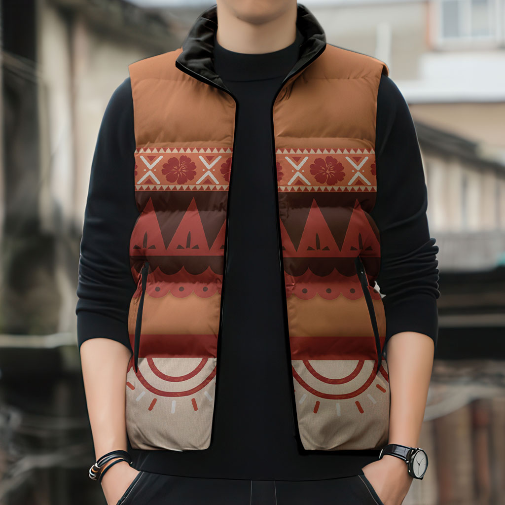 Polynesian Princess Inspired Cosplay Costume Sleeveless Puffer Jacket