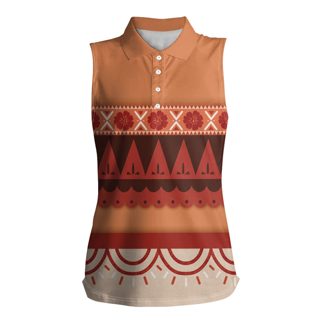 Polynesian Princess Inspired Cosplay Costume Women Sleeveless Polo Shirt