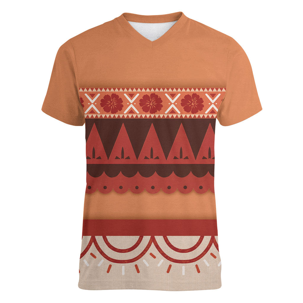 Polynesian Princess Inspired Cosplay Costume Women V-Neck T-Shirt
