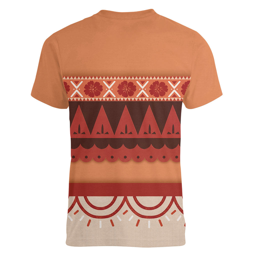 Polynesian Princess Inspired Cosplay Costume Women V-Neck T-Shirt