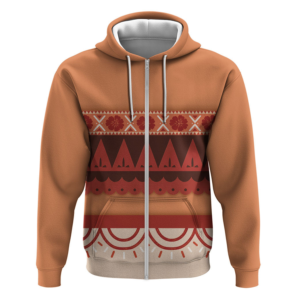 Polynesian Princess Inspired Cosplay Costume Zip Hoodie