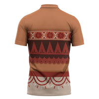 Polynesian Princess Inspired Cosplay Costume Zipper Polo Shirt