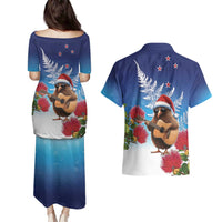 New Zealand Kiwi Christmas Couples Matching Puletasi and Hawaiian Shirt Xmas Vibe LT05 - Polynesian Pride
