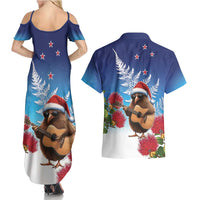 New Zealand Kiwi Christmas Couples Matching Summer Maxi Dress and Hawaiian Shirt Xmas Vibe LT05 - Polynesian Pride