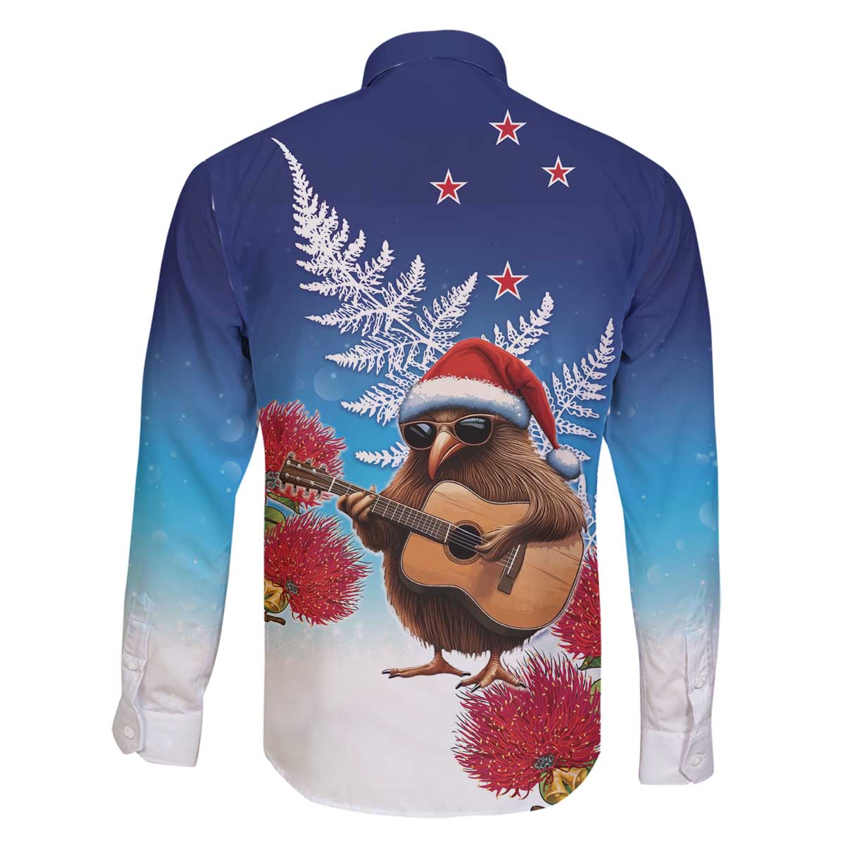 New Zealand Kiwi Christmas Family Matching Off The Shoulder Long Sleeve Dress and Hawaiian Shirt Xmas Vibe LT05 - Polynesian Pride