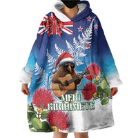 New Zealand Kiwi Christmas Wearable Blanket Hoodie Xmas Vibe