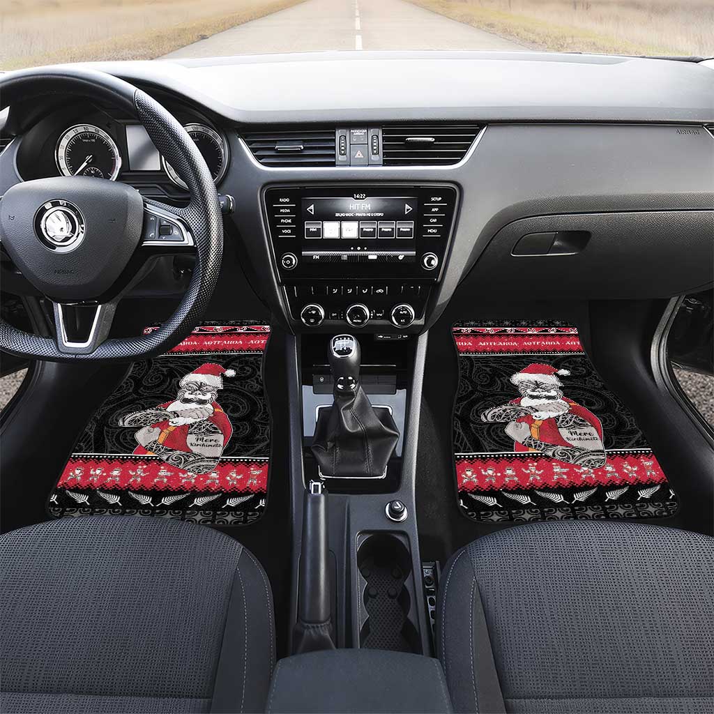 New Zealand Santa Tiki Christmas Car Mats Meri Kirihimete
