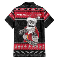 New Zealand Santa Tiki Christmas Family Matching Long Sleeve Bodycon Dress and Hawaiian Shirt Meri Kirihimete LT05 - Polynesian Pride