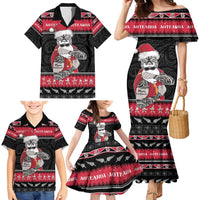 New Zealand Santa Tiki Christmas Family Matching Mermaid Dress and Hawaiian Shirt Meri Kirihimete LT05 - Polynesian Pride