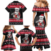 New Zealand Santa Tiki Christmas Family Matching Mermaid Dress and Hawaiian Shirt Meri Kirihimete LT05 - Polynesian Pride