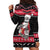 New Zealand Santa Tiki Christmas Hoodie Dress Meri Kirihimete