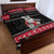 New Zealand Santa Tiki Christmas Quilt Bed Set Meri Kirihimete