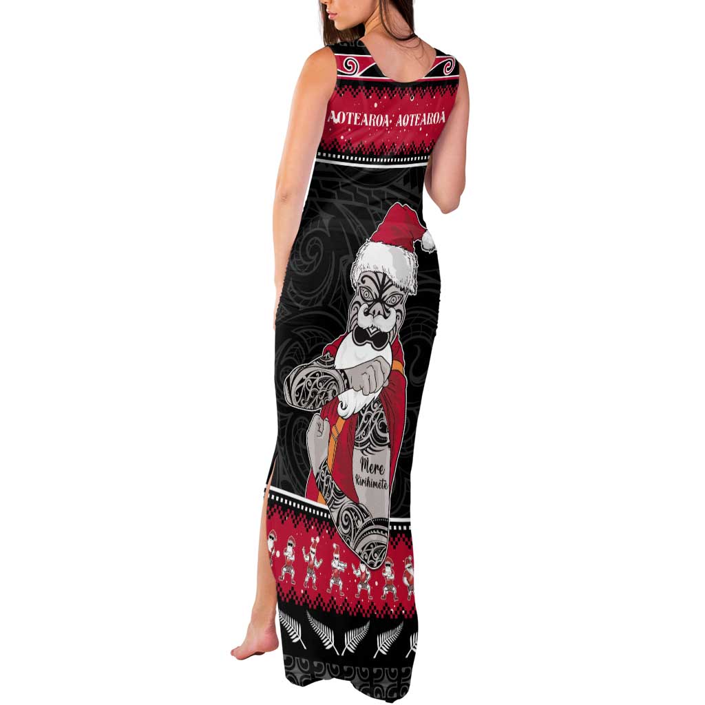 New Zealand Santa Tiki Christmas Tank Maxi Dress Meri Kirihimete