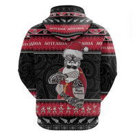 New Zealand Santa Tiki Christmas Zip Hoodie Meri Kirihimete LT05 - Polynesian Pride
