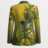 New Zealand Bellbird Blazer With Kowhai Flowers LT05 - Polynesian Pride