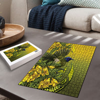 New Zealand Bellbird Puzzle With Kowhai Flowers LT05 - Polynesian Pride