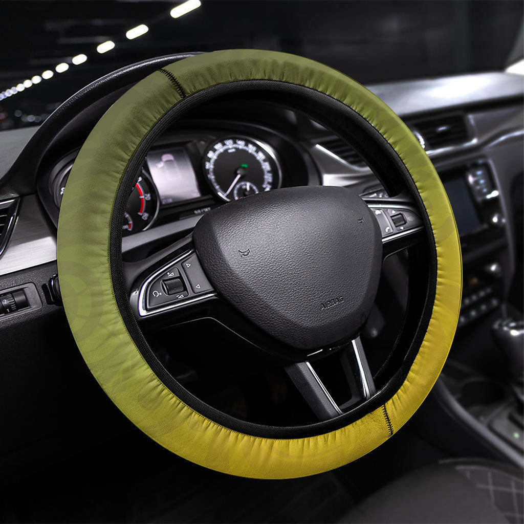 New Zealand Bellbird Steering Wheel Cover With Kowhai Flowers