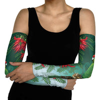 New Zealand Parakeet Bird Arm Sleeves With Kakabeak Flowers LT05 - Polynesian Pride