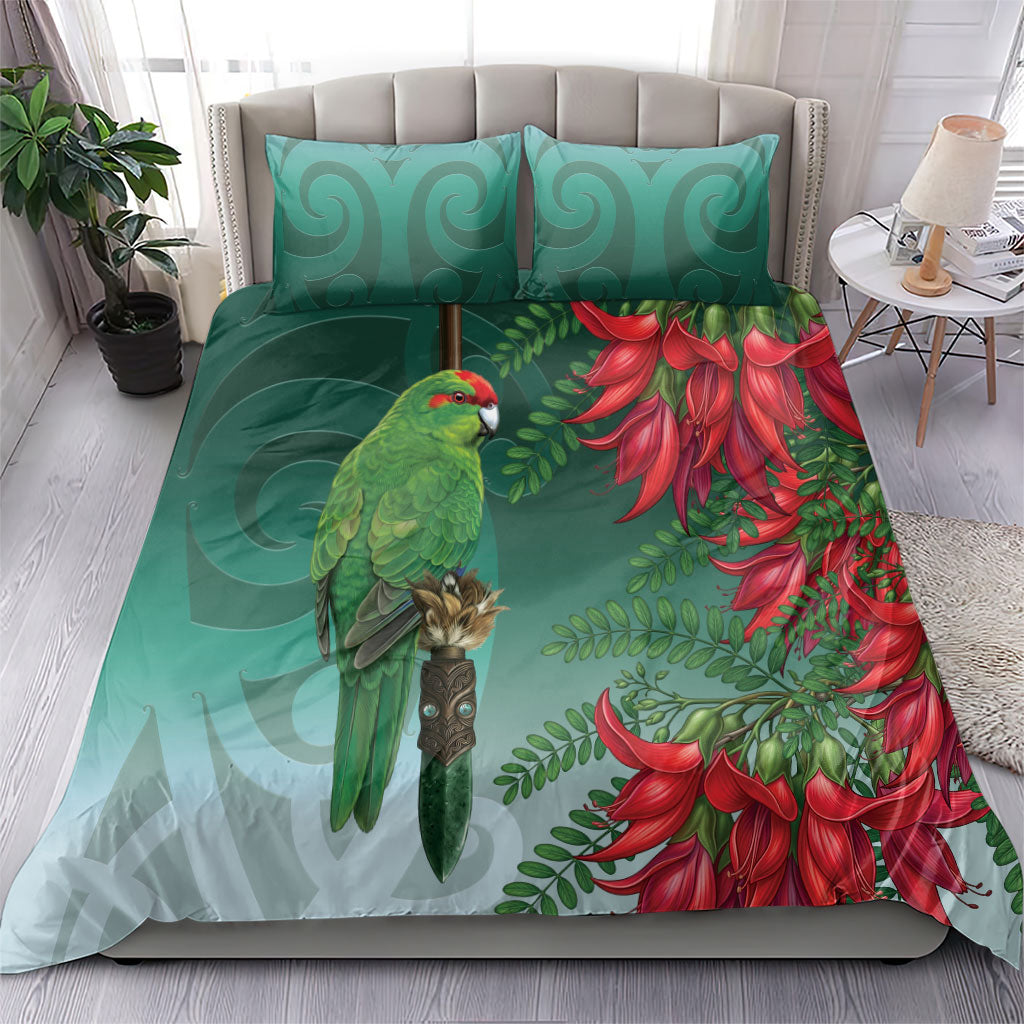 New Zealand Parakeet Bird Bedding Set With Kakabeak Flowers LT05 - Polynesian Pride