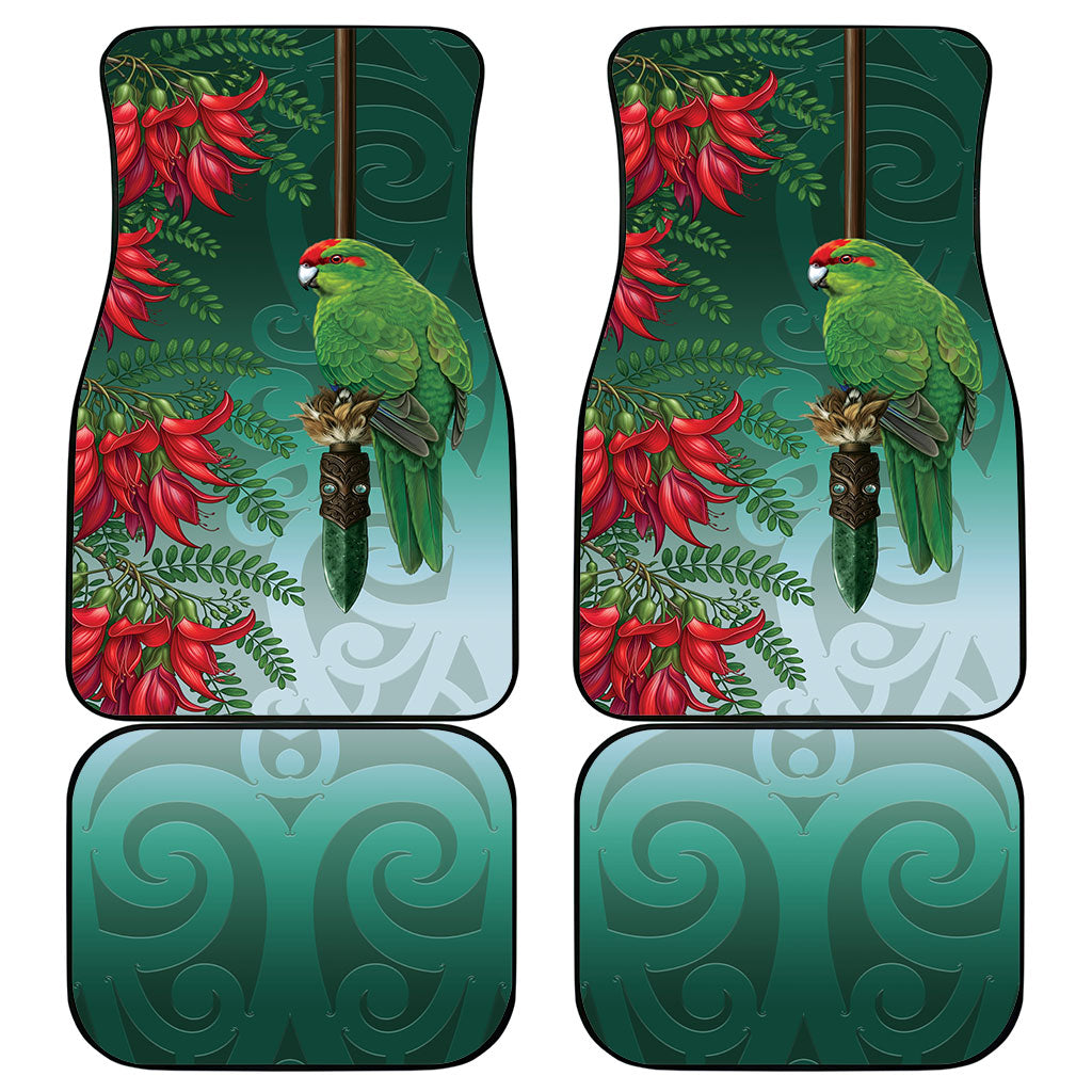 New Zealand Parakeet Bird Car Mats With Kakabeak Flowers LT05 - Polynesian Pride
