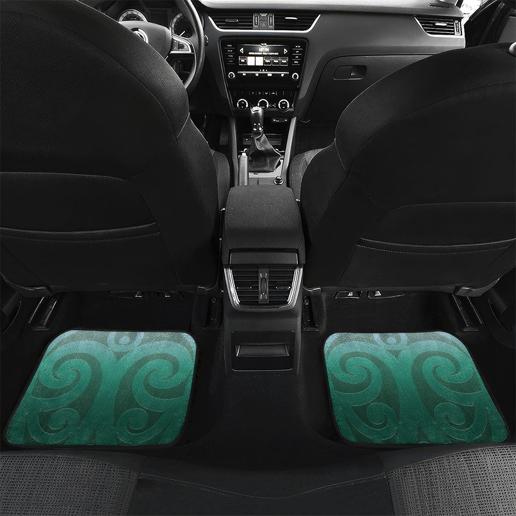 New Zealand Parakeet Bird Car Mats With Kakabeak Flowers LT05 Set 2pcs - Back Teal - Polynesian Pride