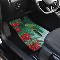 New Zealand Parakeet Bird Car Mats With Kakabeak Flowers LT05 - Polynesian Pride