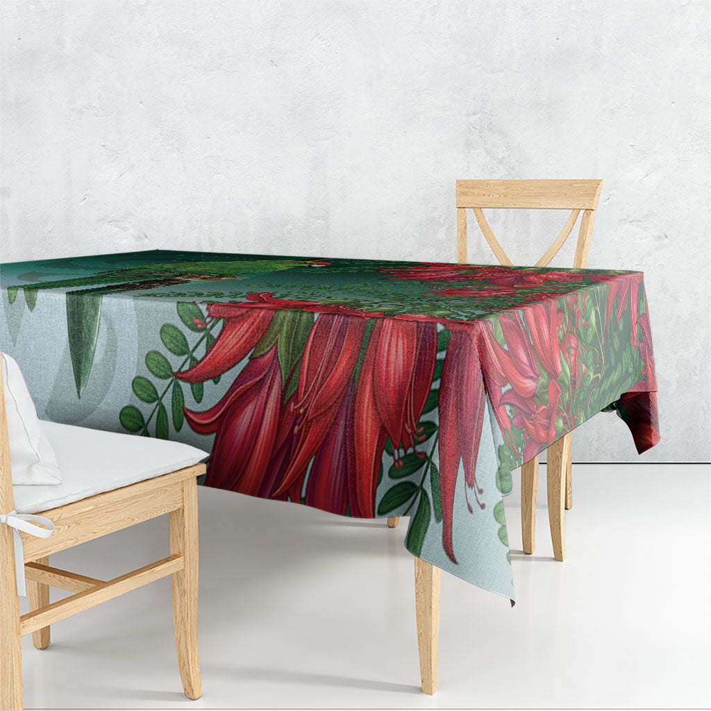 New Zealand Parakeet Bird Tablecloth With Kakabeak Flowers LT05 - Polynesian Pride