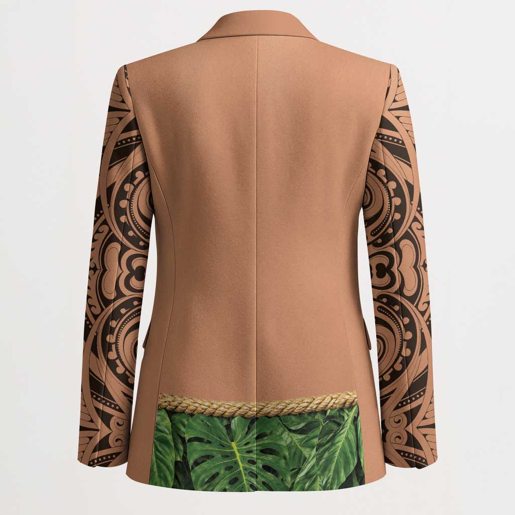 Hawaii Tribal Tattoo Costume Blazer Shark Tooth Necklace Leaf Skirt LT05 - Polynesian Pride