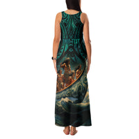Personalised New Zealand Tamaki Herenga Waka Festival Family Matching Tank Maxi Dress and Hawaiian Shirt Maori Pattern LT05 - Polynesian Pride
