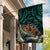 New Zealand Tamaki Herenga Waka Festival Garden Flag Maori Pattern LT05 House Flag Dark Turquoise - Polynesian Pride