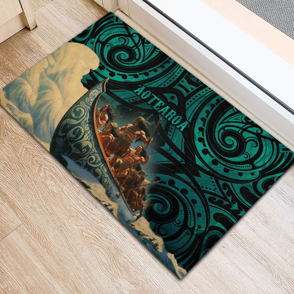 New Zealand Tamaki Herenga Waka Festival Rubber Doormat Maori Pattern LT05 - Polynesian Pride