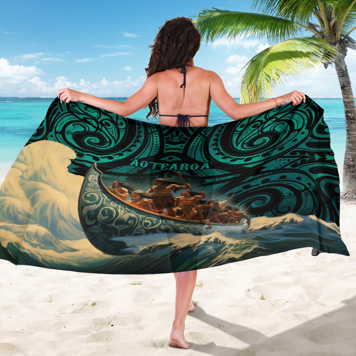 New Zealand Tamaki Herenga Waka Festival Sarong Maori Pattern LT05 - Polynesian Pride