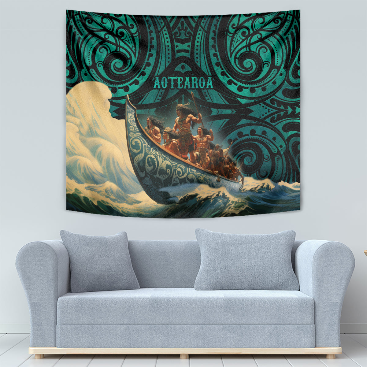 New Zealand Tamaki Herenga Waka Festival Tapestry Maori Pattern LT05 - Polynesian Pride