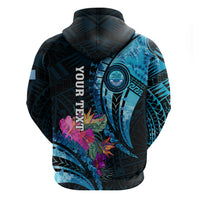 Personalised FSM Culture Day Hoodie Tropical Flowers Tribal Pattern LT05 - Polynesian Pride