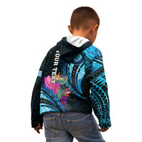 Personalised FSM Culture Day Kid Hoodie Tropical Flowers Tribal Pattern LT05 - Polynesian Pride