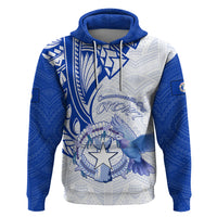 Personalised Northern Mariana Islands Commonwealth Day Zip Hoodie Simple Style LT05 Pullover Hoodie Blue - Polynesian Pride