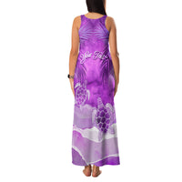 Personalised Pasifika Festival Family Matching Tank Maxi Dress and Hawaiian Shirt Violet Tropical Turtle LT05 - Polynesian Pride