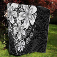 Polynesia Romantic Valentine Quilt Sea Turtle Couple With Black Plumeria