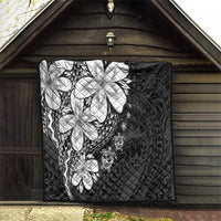 Polynesia Romantic Valentine Quilt Sea Turtle Couple With Black Plumeria