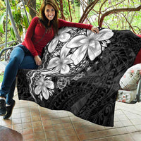 Polynesia Romantic Valentine Quilt Sea Turtle Couple With Black Plumeria