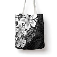Polynesia Romantic Valentine Tote Bag Sea Turtle Couple With Black Plumeria