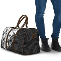 Polynesia Romantic Valentine Travel Bag Sea Turtle Couple With Black Plumeria