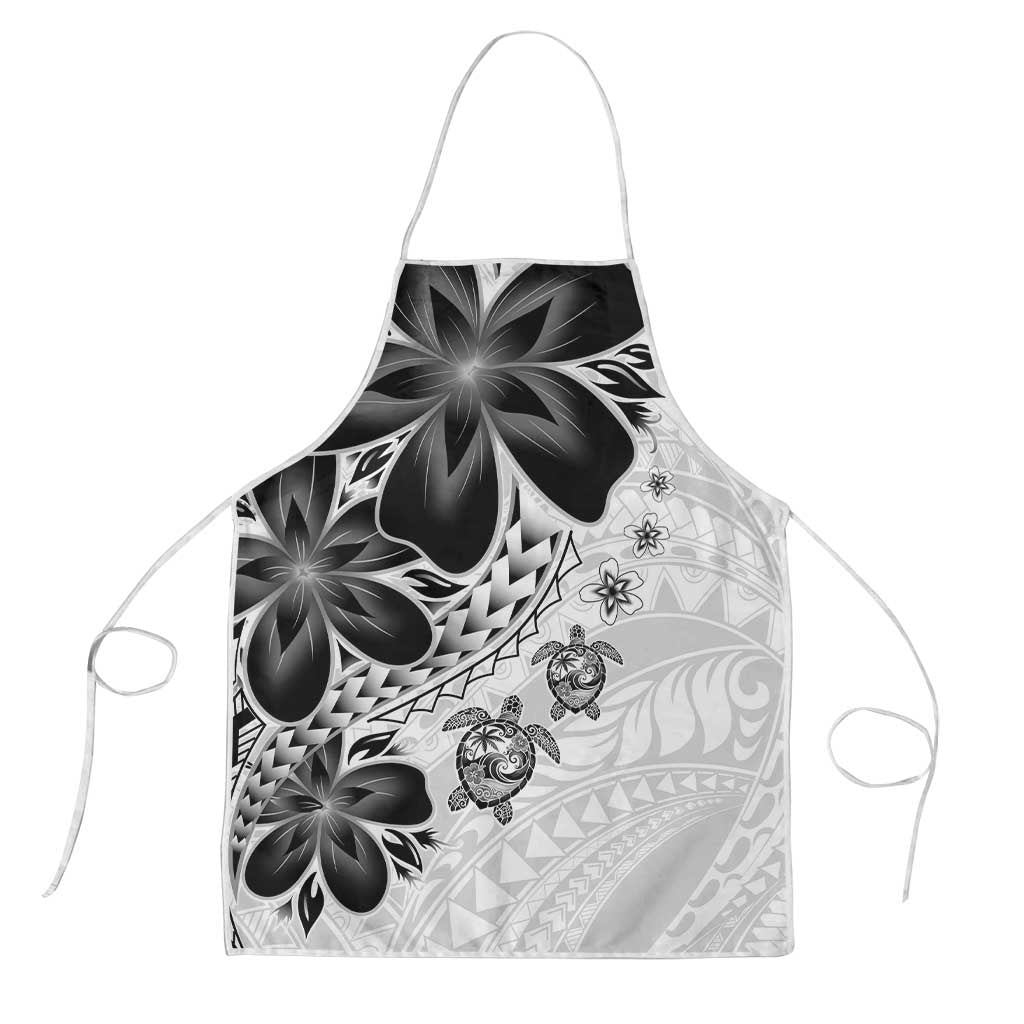 Polynesia Romantic Valentine Apron Sea Turtle Couple With White Plumeria