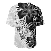 Polynesia Romantic Valentine Baseball Jersey Sea Turtle Couple With White Plumeria