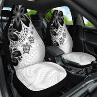 Polynesia Romantic Valentine Car Seat Cover Sea Turtle Couple With White Plumeria