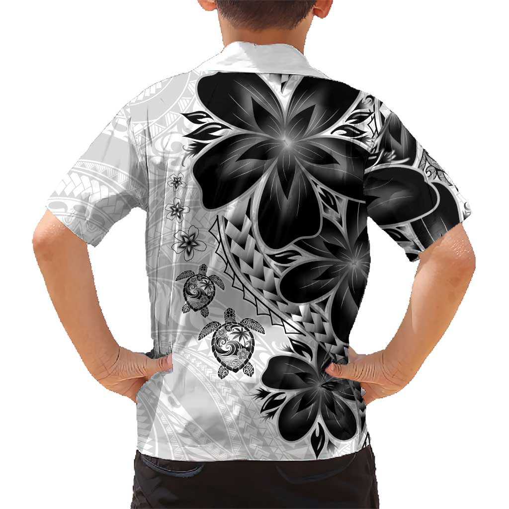 Polynesia Romantic Valentine Family Matching Off Shoulder Maxi Dress and Hawaiian Shirt Sea Turtle Couple With White Plumeria LT05 - Polynesian Pride