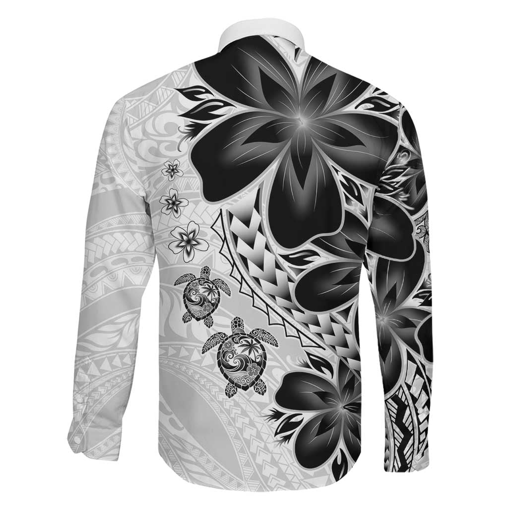 Polynesia Romantic Valentine Family Matching Off Shoulder Maxi Dress and Hawaiian Shirt Sea Turtle Couple With White Plumeria LT05 - Polynesian Pride
