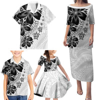 Polynesia Romantic Valentine Family Matching Puletasi and Hawaiian Shirt Sea Turtle Couple With White Plumeria LT05 - Polynesian Pride